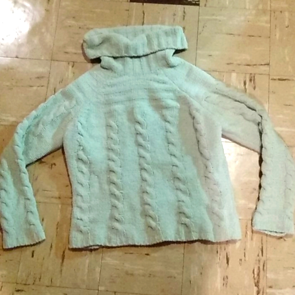 Liz claiborne company lime green cowl neck sweater